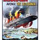 First World War propaganda 'Irishmen Avenge the Lusitania!' published by the Central Council for the Organisation of Recruiting in Ireland in 1915. - 1996.100.20 ©McLean Museum and Art Gallery, Greenock.