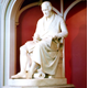 This memorial to James Watt stands in the Watt Library, Greenock. It was sculpted by Sir Francis Chantrey (1781-1841) in Sicilian marble.  It is a replica of the statue commissioned by James Watt junior for his father's tomb in the Watt Chapel, Handsworth Parish Church. - 1978.268 © McLean Museum and Art Gallery, Greenock