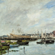 The Port of Trouville, Boatyard by Eugène Louis Boudin (1824-1898) - Oil on canvas - 40.5 x 55.5 cm - 1977.654 ©McLean Museum and Art Gallery, Greenock.