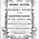 Admission ticket for Mechanics Institution, Greenock for the closing night of Elocution Lessons on 9 April 1868. - 1978.56 ©McLean Museum and Art Gallery, Greenock.