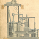 Engineering drawing of the side lever steam engine of the Liverpool built by Robert Steele of Greenock with engines by Caird & Co., Greenock in 1830. - 2007.14 - © McLean Museum and Art Gallery, Greenock