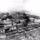 The sailing vessel Hougomont in the dry dock of Scotts' Shipbuilding and Engineering Co. Ltd., Greenock in 1897 with a view beyond over Victoria Harbour towards Greenock Town Centre in 1897. - WL3516 - © McLean Museum and Art Gallery, Greenock