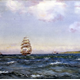 Watercolour painting on paper entitled 'A Summer Breeze, Firth of Clyde' by Patrick Downie (1854 - 1945) - 45.7 x 65 cm - 1977.783 - © McLean Museum and Art Gallery, Greenock