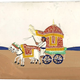 Decorated bullock cart - 19th century Indian painting on mica - 1976.25.5 - © McLean Museum and Art Gallery, Greenock