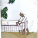 Tailor or domestic servant ironing cloth - 19th century Indian gouache painting on mica - 1976.25.8 - © McLean Museum and Art Gallery, Greenock