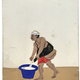 Water or milk carrier emptying a water skin into a basin - 19th century Indian gouache on mica - 1976.25.10 - © McLean Museum and Art Gallery, Greenock