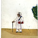 Man walking with cane and book - 19th century Indian gouache painting on mica - 1976.25.15 - © McLean Museum and Art Gallery, Greenock- 